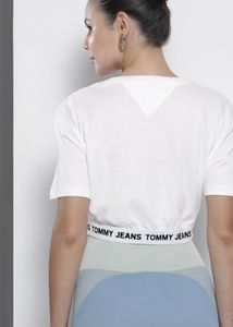 Tommy Jeans White Cropped Tee