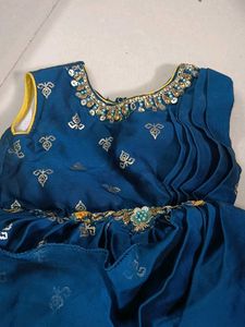 Elegant Teal Embellished Dress