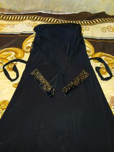 Abaya Orange Stone Work