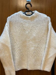 White Knit Pullover