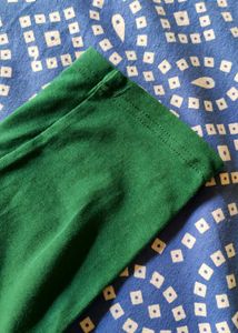 High Ankle Length Dark Spring Green Leggings