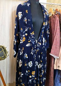 Floral Print Duster Cardigan