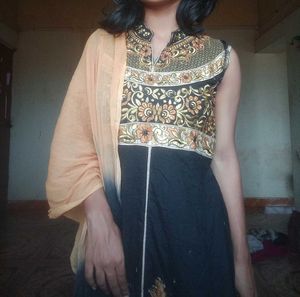 3 Piece Cotton Festive Anarkali