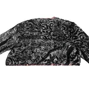 Vintage Black Velvet Cropped Bolero Jacket