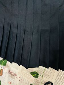 Black Pleated Mini Skirt