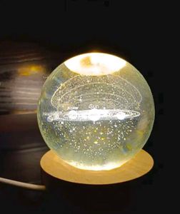 Crystal Ball Night Light Lamp With Chargeing Cable