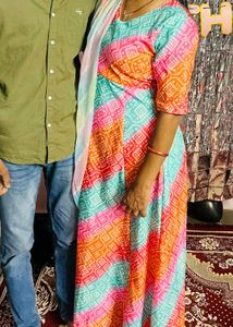 Colorful Printed Kurta Set with pant and dupatta