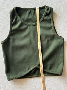 🍀Green ribbed Crop Top - Xxs - new- Fixed Price