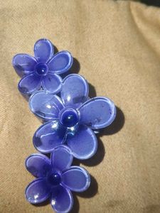 Purple Flower Hair Clip