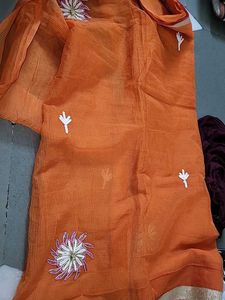 Elegant Orange Saree