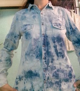 Tie-dye Denim Shirt