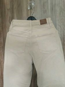 Beige Denim Jeans
