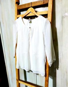 Branded Offwhite Top With Lining Size-32