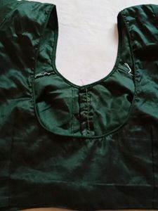 XXL Very Beautiful Dark Green Colour Blouse With G