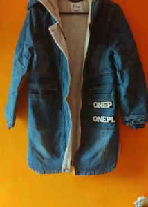 Denim Woolen Overcoat