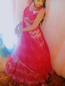 Flared  Cancan Lengha Crop Top Blouse Skirt