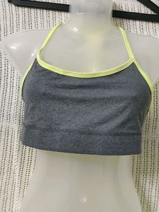 Gray Sports Bra