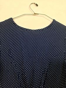 Navy Blue Polka Dot Dress