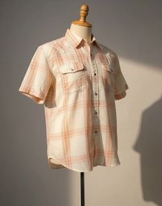 Vintage Plaid Western Shirt❤️🌸