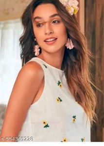 Cute Floral Embroidered Tank Top.  SALE 100! Rupee