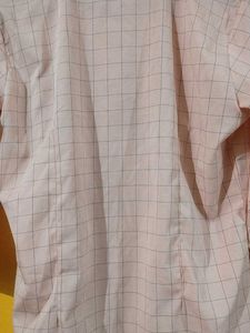 Pink Plaid 3/4 Sleeve Button-Down