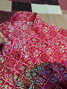 Red Patterned Top