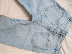 Zara High Waist Straight Leg Jeans Height 37