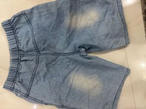 Kids Denim Shorts with Rocket Detail