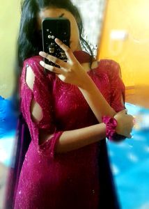 Maroon Sequin Salwar Kameez