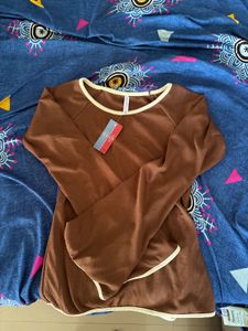 Brown Long Sleeve Top