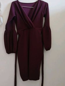 Elegant Plum Party Dress
