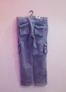 Blue Denim Cargo Pants