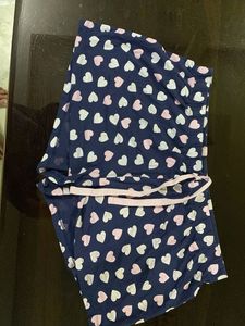 Cute Heart Print Shorts