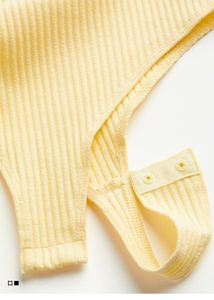 Sweet Heart Neck Imported Yellow H&amp;M Bodysuit