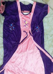 Pink &amp; Purple Nightgown Set