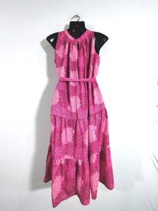 Pink Floral Dress Janasya