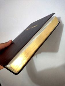 NIV Holy Bible, Leather Cover, Gold Borders