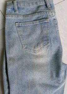 Cropped Flared Jeans | Light Wash | Size S