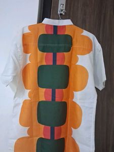 Retro Geometric Print Shirt