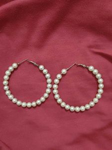 Pearl Hoop Earrings