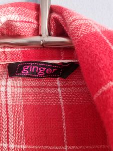 Ginger Red FREE Size FLANNEL COVER UP