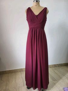 Burgundy Chiffon Gown