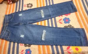 High-waisted Straight Jeans