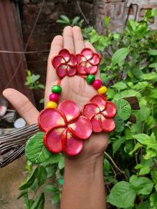Handmade Clay Floral Necklace