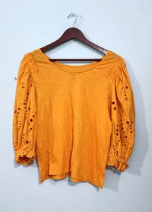 Yellow Puff Sleeve Top