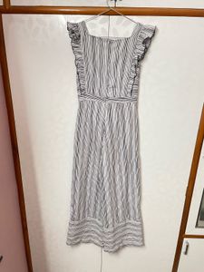 black and white striped jumpsuit