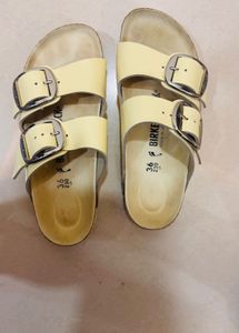 Birkenstock Arizona Pale Yellow Sandals - Size 36
