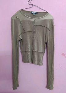 Missguided Tan Crop Top