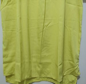 Street 9 Bright yellow Hi Low top with cap sleeves