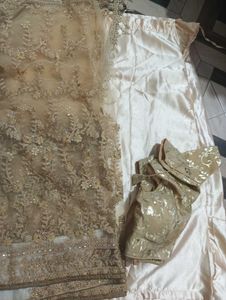 Elegant Gold Saree